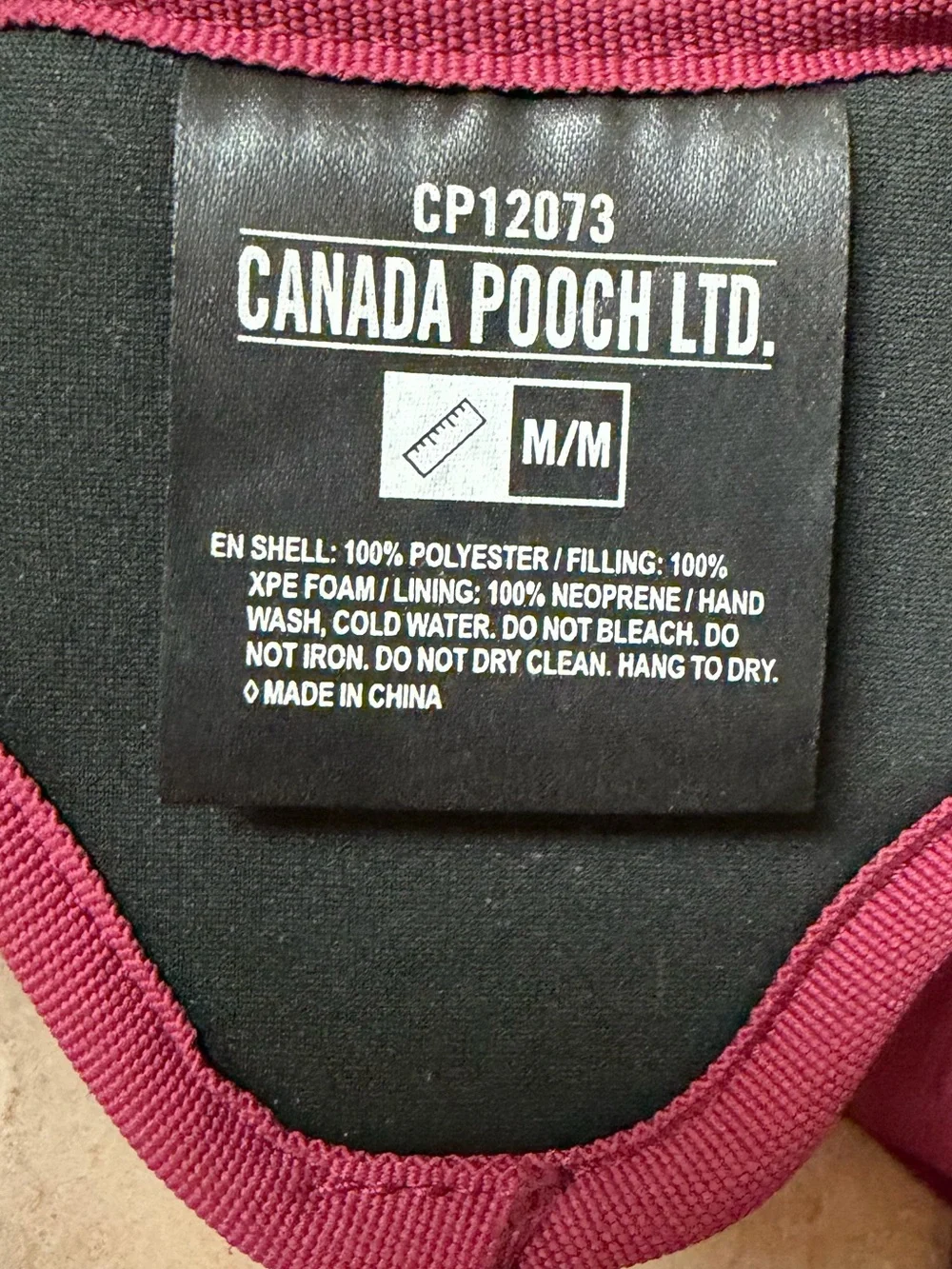 Canada Pooch Complete Control Harness - Plum Color, size M